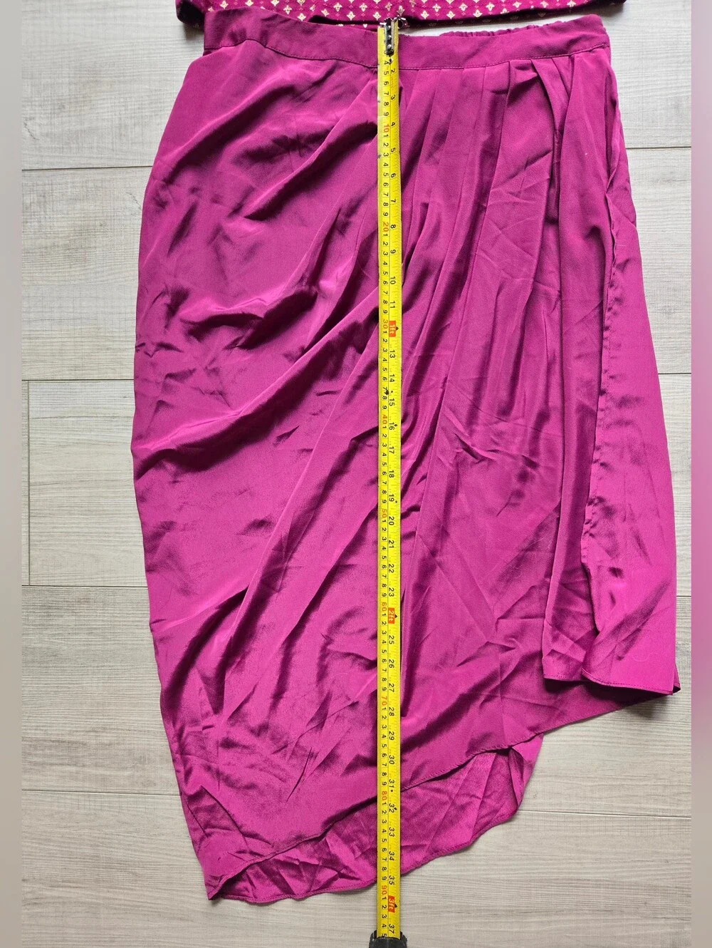 Global Desi Magenta Embellished Open-Front Cape and Dress Lengha Set